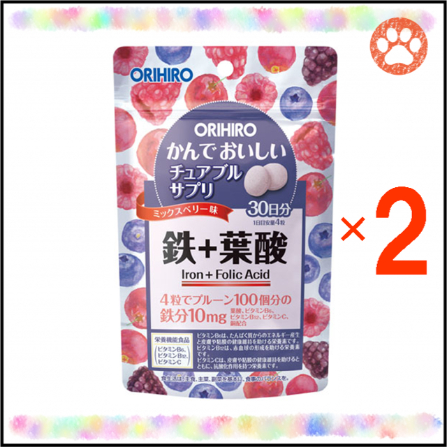 ORIHIRO(オリヒロ)のかんでおいしいチュアブルサプリ　合計4袋 食品/飲料/酒の健康食品(その他)の商品写真