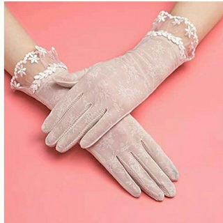 手袋☆ピンク　レディース　レース　(手袋)