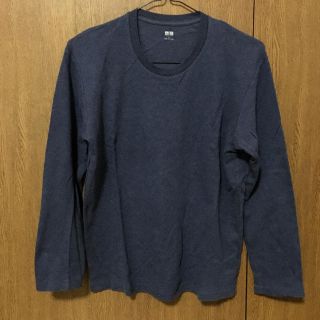 ユニクロ(UNIQLO)のユニクロ 長袖 Tシャツ メンズ 紺(Tシャツ/カットソー(七分/長袖))