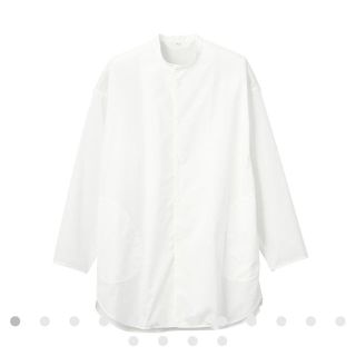 ムジルシリョウヒン(MUJI (無印良品))のストレッチ高密度織りロングシャツ  ＸＸＳ～ＸＳ オフ白(シャツ/ブラウス(長袖/七分))