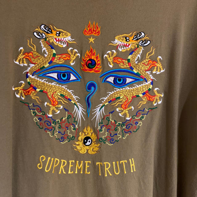 Supreme(シュプリーム)のsupreme truth ロンT カーキグリーン メンズのトップス(Tシャツ/カットソー(七分/長袖))の商品写真
