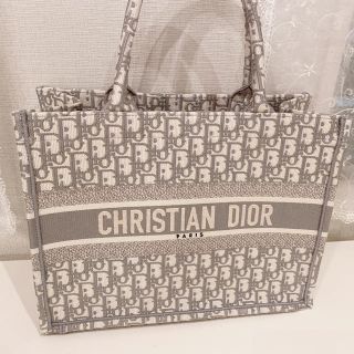 クリスチャンディオール(Christian Dior)の希少　ディオール　ブックトート　スモール  グレー(トートバッグ)