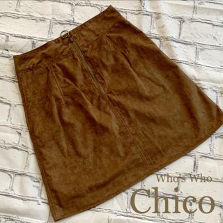 フーズフーチコ(who's who Chico)のSALE‼️美品♡フーズフーチコ⭐️フェイクスウェード切り替えミニスカート(ミニスカート)