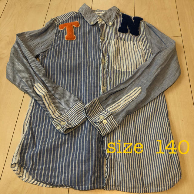 DENIM DUNGAREE(デニムダンガリー)の8028★denim dungaree Stripe shirt  140 キッズ/ベビー/マタニティのキッズ服男の子用(90cm~)(ブラウス)の商品写真