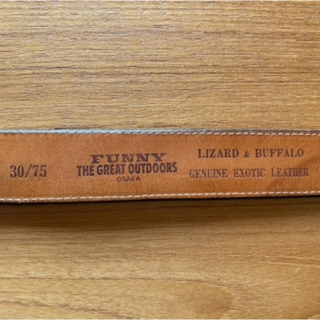 FUNNY(ファニー)のＦＵＮＮＹ LIZARD & BUFFALO レザーベルト ブラウン　３０／７５ メンズのファッション小物(ベルト)の商品写真