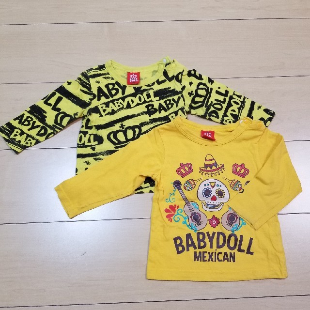 BABYDOLL(ベビードール)の子供　ロンT　長袖　80cm　まとめ キッズ/ベビー/マタニティのベビー服(~85cm)(Ｔシャツ)の商品写真