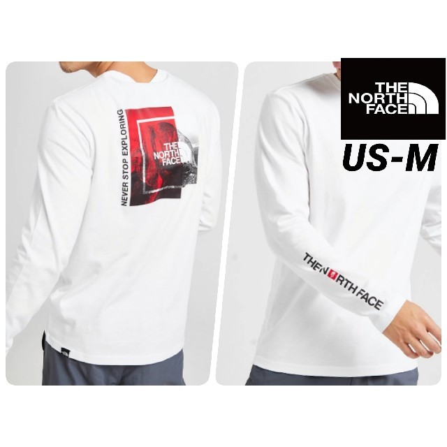 THE NORTH FACE(ザノースフェイス)のノースフェイス マウンテンプリントロンT 海外Mサイズ メンズのトップス(Tシャツ/カットソー(七分/長袖))の商品写真