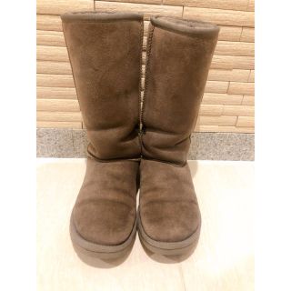 アグ(UGG)のUGG グレー クラッシック トール ロング ムートン(ブーツ)