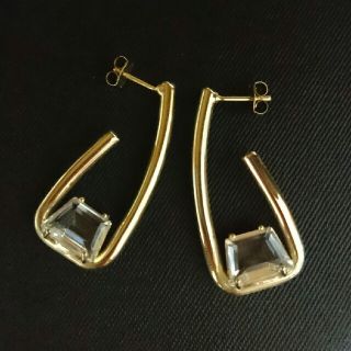 クリアストーン×ゴールドピアス(ピアス)