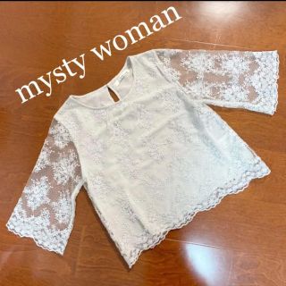 ミスティウーマン(mysty woman)のmysty womanレーストップス(カットソー(半袖/袖なし))