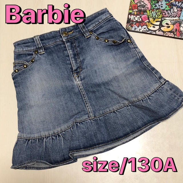 Barbie(バービー)のBarbie⭐️ストレッチデニム⭐️ミニスカート⭐️サイズ130A キッズ/ベビー/マタニティのキッズ服女の子用(90cm~)(スカート)の商品写真