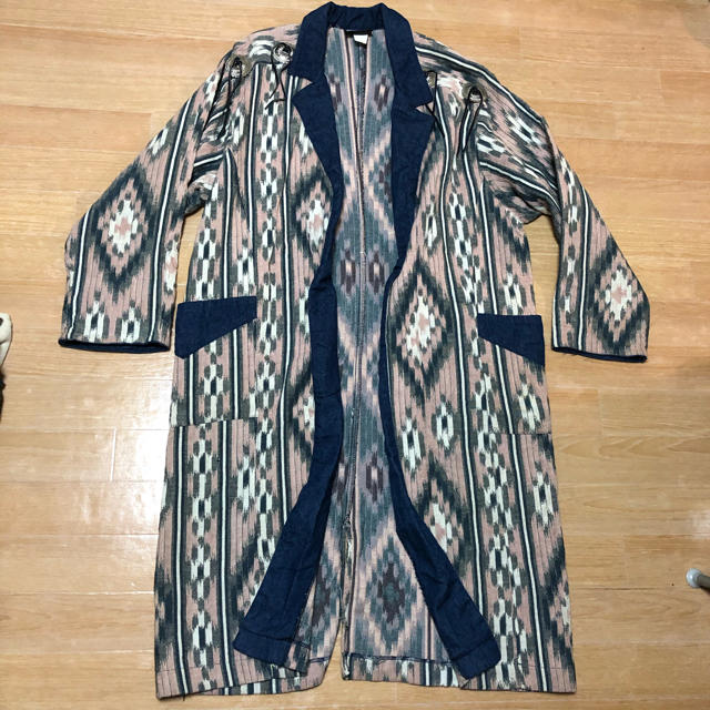 【楽天最安値に挑戦】 90s USA製 Ｌ コート ネイティブ ジャガード織り ROUGHRIDER カバーオール
