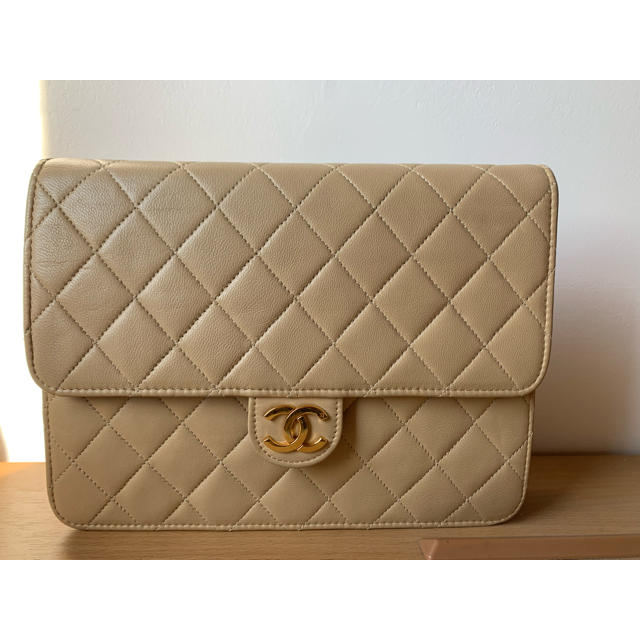 CHANEL - CHANEL マトラッセ ベージュ 美品 確実正規品 ショルダー ...