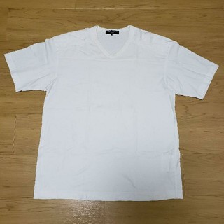 コムデギャルソン(COMME des GARCONS)のコムデギャルソンオム Tシャツ Vネック カットソー Sサイズ ホワイト(Tシャツ/カットソー(半袖/袖なし))