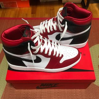 ナイキ(NIKE)のJORDAN 1 HIGH OG Satin Red WMNS 26.5㎝(スニーカー)