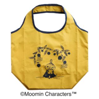 Moomin×紀ノ国屋/ムーミン コンパクトバッグ イエロー グレー ピンク約10ｃｍ×12cm素材本体