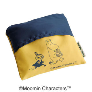 Moomin×紀ノ国屋/ムーミン コンパクトバッグ イエロー グレー ピンク約10ｃｍ×12cm素材本体
