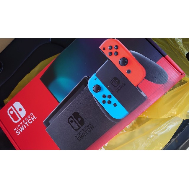 美品 新型 NINTENDO 任天堂 スイッチ Switch ブルーレッド