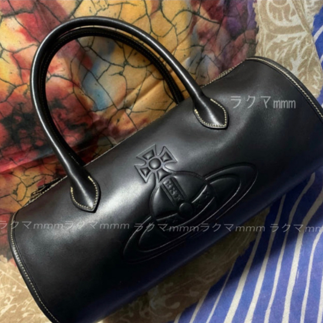 Vivienne Westwood - ヴィヴィアン ドラム型 ハンドバッグ 牛革 黒の