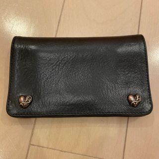 クロムハーツ(Chrome Hearts)のクロムハーツ ウォレット 財布  レザー シルバー925 ウォレットチェーン(折り財布)