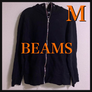 ビームス(BEAMS)のa144 ビームス　パーカー　BEAMS  ブラック　M  カラフルジップ(パーカー)