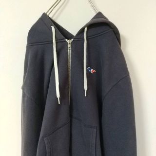 メゾンキツネ(MAISON KITSUNE')のメゾンキツネ　MAISON KITSUNE  ネイビー　フルジップパーカー　XS(パーカー)