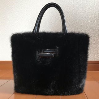 【新品】TOD’S トッズ　黒プードルファーショルダーバッグ