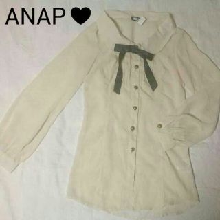 アナップ(ANAP)の♥ANAP♥リボン付シフォンブラウス♥(シャツ/ブラウス(長袖/七分))