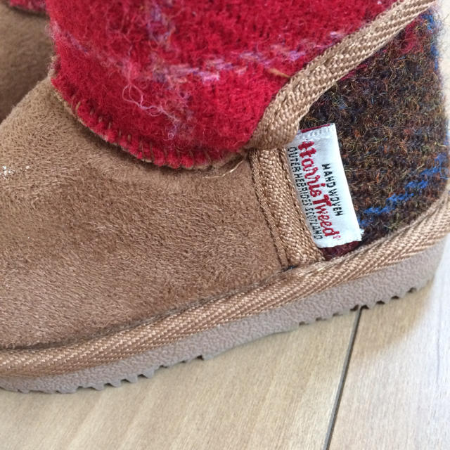 日本人気超絶の しまむら×ハリスツイード ムートン ブーツ 14cm
