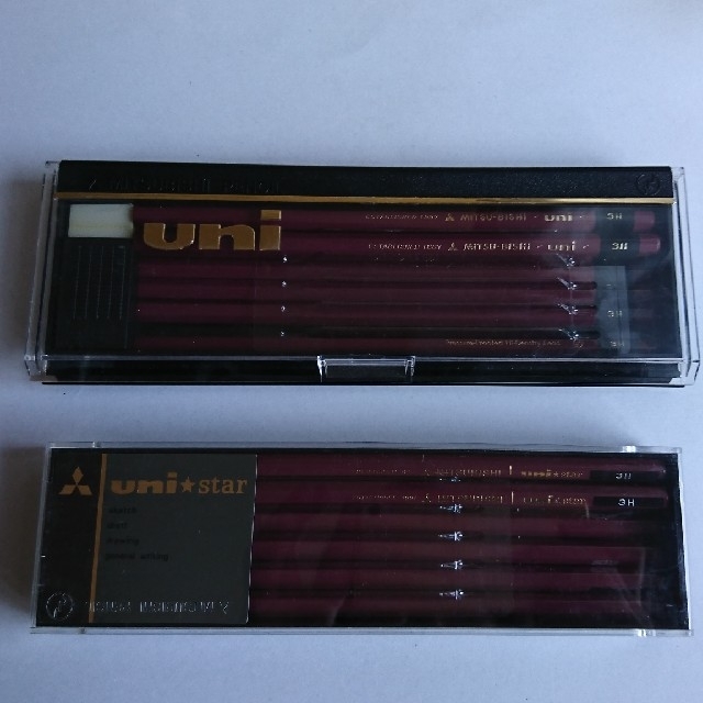 三菱鉛筆(ミツビシエンピツ)のunistar&uni 三菱鉛筆 3H エンタメ/ホビーのアート用品(鉛筆)の商品写真