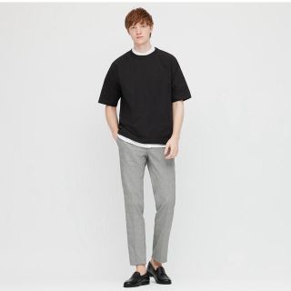 ユニクロ(UNIQLO)のUNIQLO(ユニクロ) -ラグランスリーブクルーネックTシャツ Sサイズ　黒(Tシャツ/カットソー(七分/長袖))