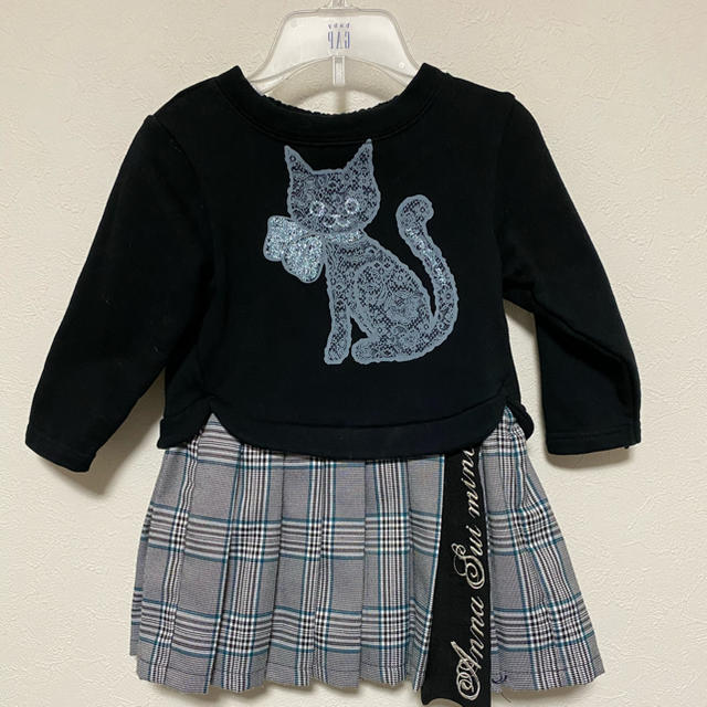 ANNA SUI mini(アナスイミニ)の専用アナスイミニねこワンピース90スカート キッズ/ベビー/マタニティのキッズ服女の子用(90cm~)(ワンピース)の商品写真