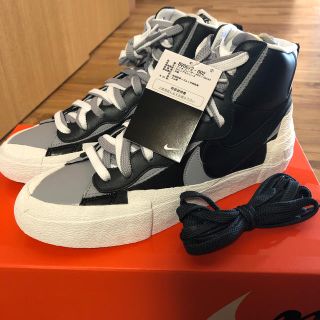 ナイキ(NIKE)のNIKE BLAZER MID SACAI BLACK WOLF GREY(スニーカー)