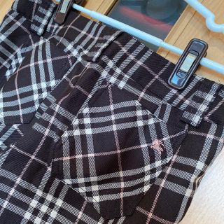 バーバリーブルーレーベル(BURBERRY BLUE LABEL)の♡めぐち様専用　美品バーバリーブルーレーベル  チェックパンツ　ブラウン　38(カジュアルパンツ)