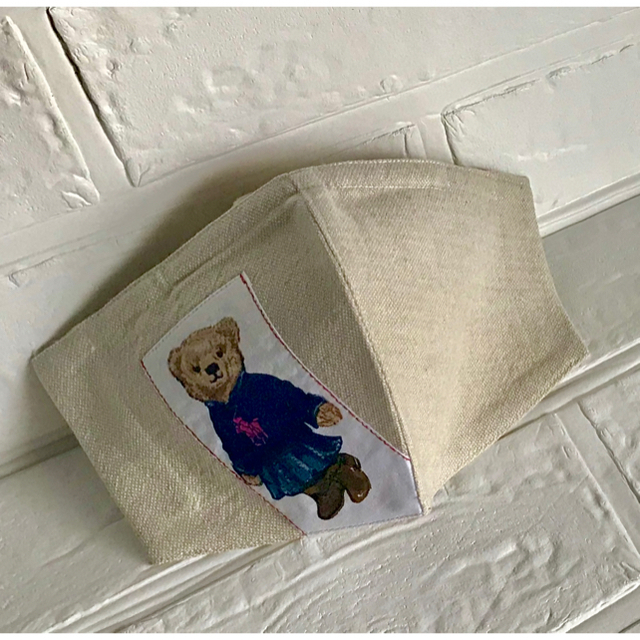 Ralph Lauren(ラルフローレン)の#️⃣113🧸鼻ワイヤー入り🐻ラルフ ポロベア(Girl)立体インナーマスク ハンドメイドのハンドメイド その他(その他)の商品写真