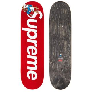 シュプリーム(Supreme)のsupreme/smurfs スケートボード　スマーフ　赤　red(スケートボード)