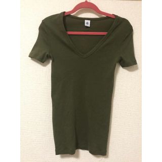 プチバトー(PETIT BATEAU)のプチバトーVネックTシャツPETIT BATEAU☆サイズS/16ANS(Tシャツ(半袖/袖なし))