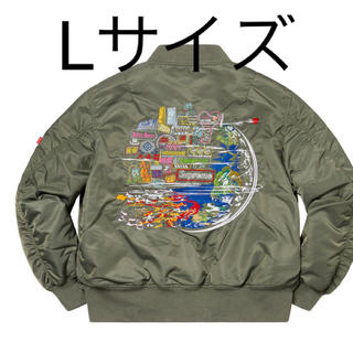 シュプリーム(Supreme)のSupreme Globe MA-1 オリーブ　Lサイズ Large olive(ブルゾン)