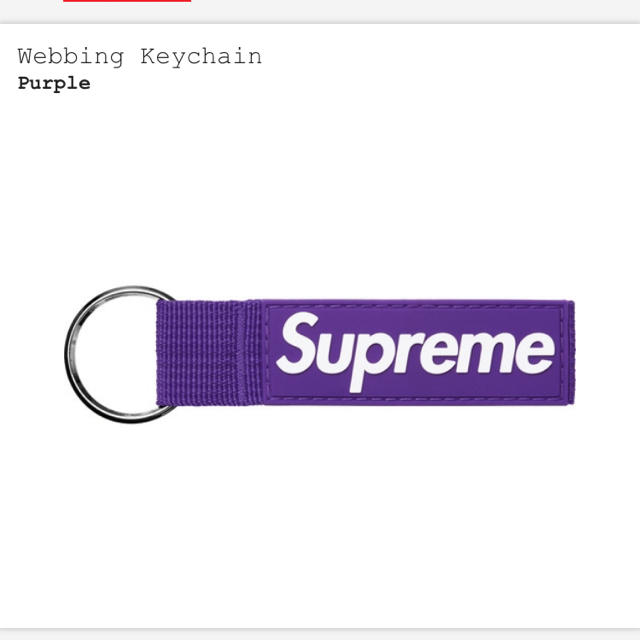 Supreme(シュプリーム)の新品　supreme webbing  key chain 紫 メンズのファッション小物(キーホルダー)の商品写真