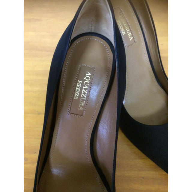 AQUAZZURA アクアズーラ 未使用 スウェードパンプス ブラック-