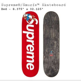 シュプリーム(Supreme)のSupreme®/Smurfs™ Skateboard　赤(スケートボード)