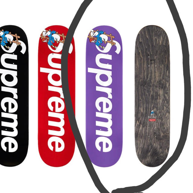 Supreme Smurfs Skateboard パープル