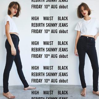 マウジー(moussy)のHW Rebirth BLACK SKINNY(スキニーパンツ)