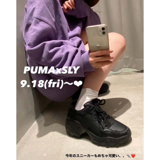 SLY(スライ)のPUMA x SLY PULSAR WEDGE♡コラボスニーカー♡厚底ウェッジ レディースの靴/シューズ(スニーカー)の商品写真