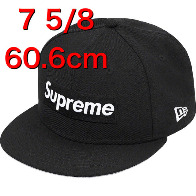 Supreme(シュプリーム)の【7 5/8】World Famous Box Logo New Era 黒 メンズの帽子(キャップ)の商品写真