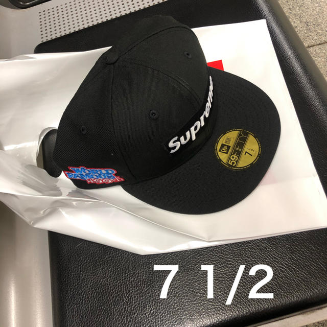 supreme new era Black 7 1/2 売れ筋がひクリスマスプレゼント