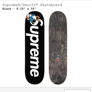 シュプリーム(Supreme)のsupreme smurfs デッキ　黒　skateboard(スケートボード)