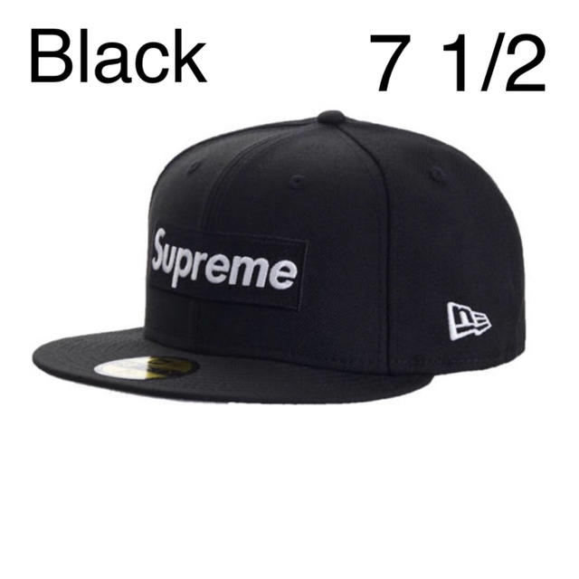 カラーBlackSUPREME 20AW BOX LOGO NEW ERA 7 1/2