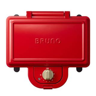 イデアインターナショナル(I.D.E.A international)のBRUNO(ブルーノ) ホットサンドメーカー ダブル BOE044-RD レッド(サンドメーカー)