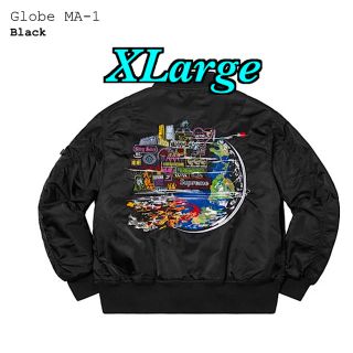 シュプリーム(Supreme)の【確実正規品】Supreme Globe MA-1 Black XL(ブルゾン)